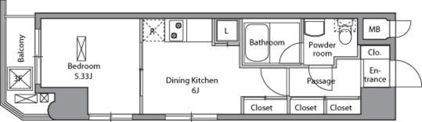 レジディア入谷の物件間取画像